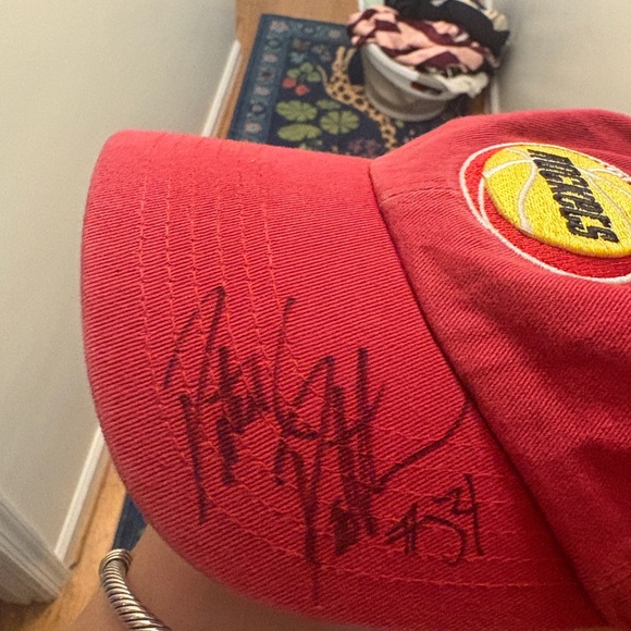 Red Houston Rockets Autographed Cap - Picture 2 of 5